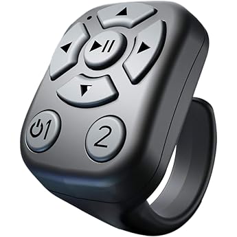 Scroll Ring Camera Remote - Scroll Ring Remote Control Page Turner Presentation Clicker | Auto Continuous Click Device, Wirel