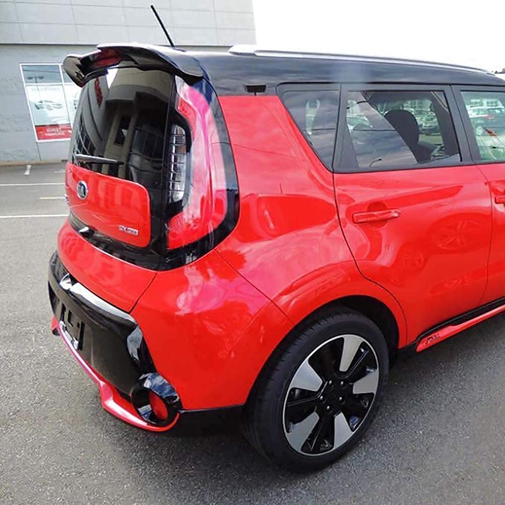 Universal Hatchback Trunk Spoiler Lip For Kia Soul (2009-2024) - Black Rear Lip Wing, Adhesive Mount