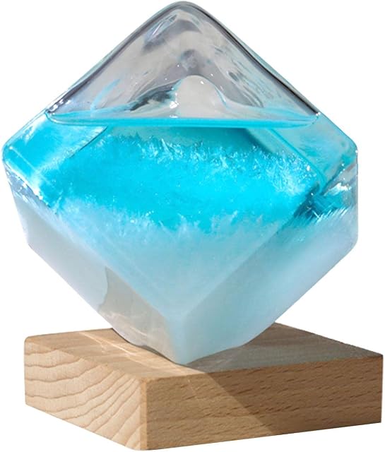 Makluce Barometer Weather Predictor Weather Predicting Globe Storm Glass Cloud Forecaster Gift Decoration Craft for Home Office