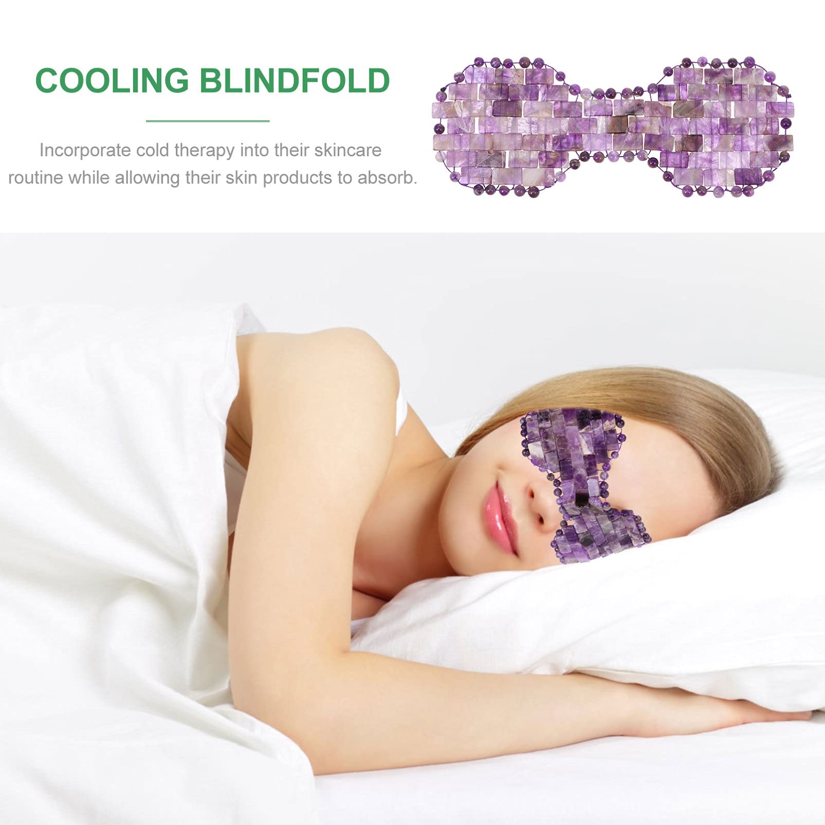 minkissy Amethyst Eye Mask Do Relaksu Oczu z Kamieniami Maskotka Sen z Efektem Chłodzenia i Ciepła Idealna Do Spa i Pielęgnacji Skóry