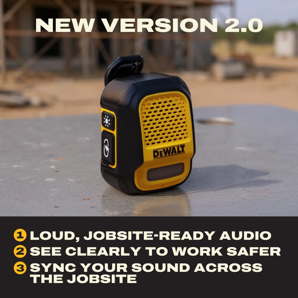 DEWALT Mini Wearable Bluetooth Speaker Pro Max (New Model) view 2