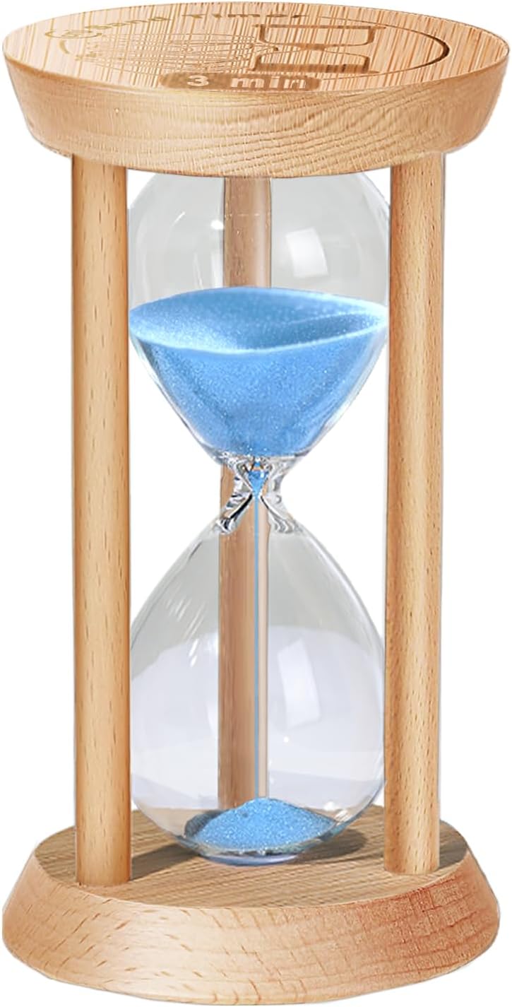 Amazon.com: Wooden Sand Timer 3 Minute, 3 Min Sand Hourglass, Small ...