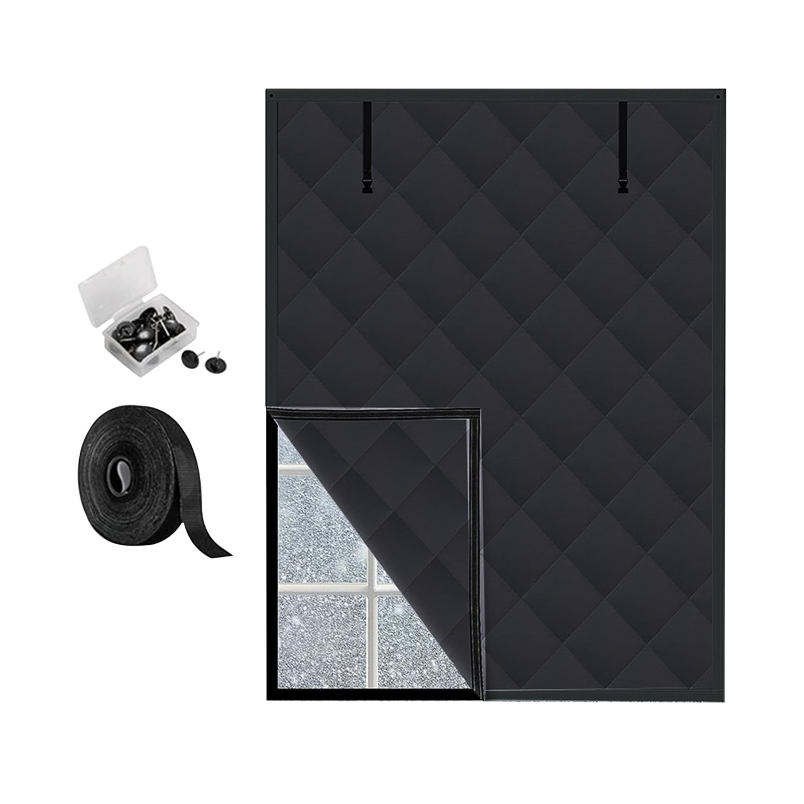 Kit isolation fenêtre hiver thermique réutilisable pour chambre et salon 160x120 cm