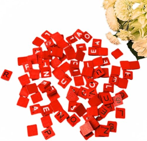 Miniatura 4 de Scrabble - Juego completo de cartas en color rojo - Juego de mesa de Scrabble ideal para reemplazar juegos, bodas, manualidades y álbumes de recortes