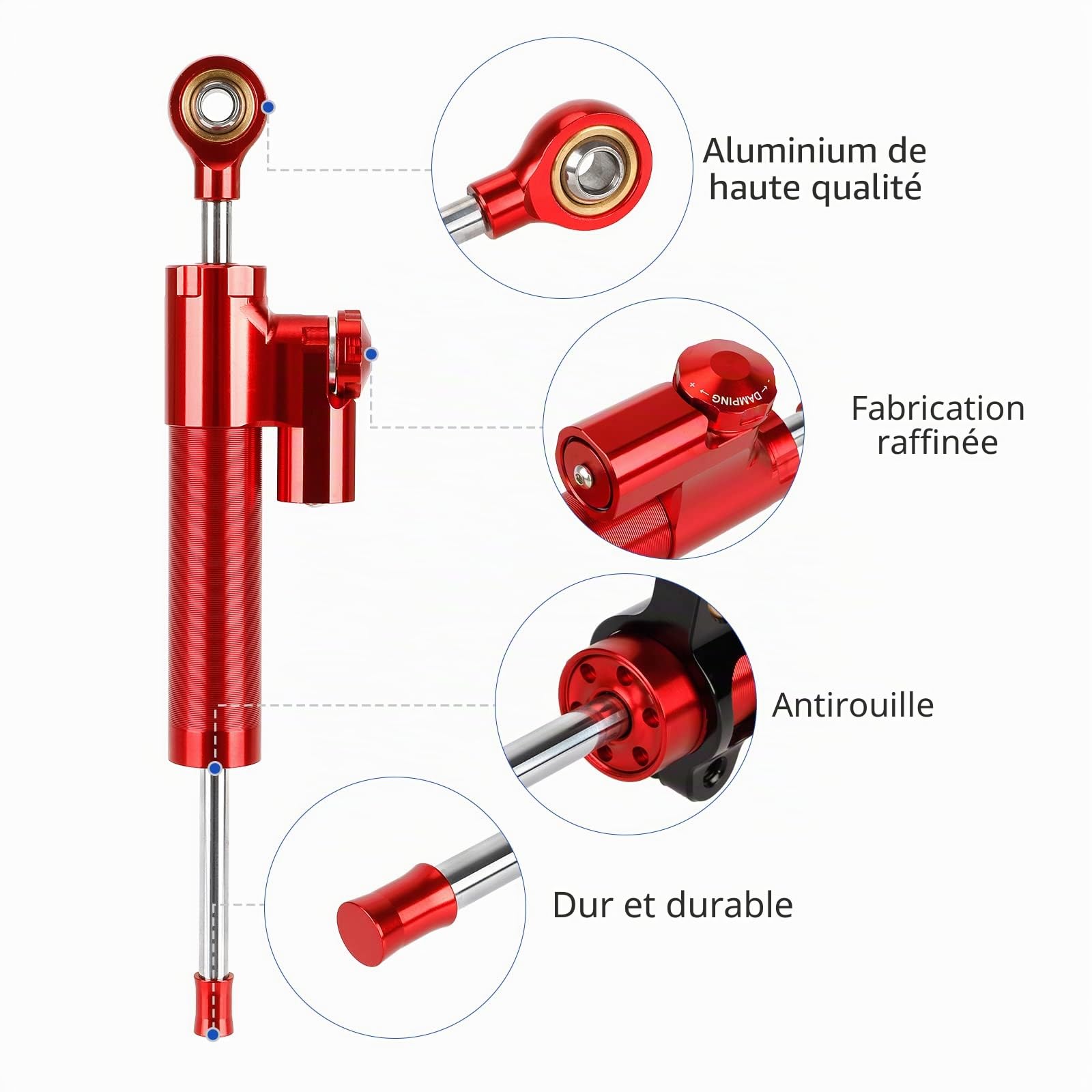 ulip Support de Montage d'amortisseur de Direction pour Speedual Zero 10X Scooter Steering Stabilizer Damper Mounting Bracket Kit