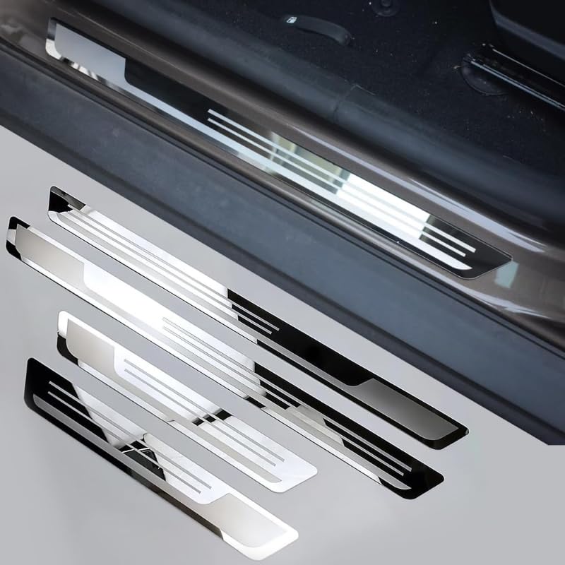4 Pezzi Auto Acciaio Inox Battitacco, per Peugeot Traveller L2 2024 Accessori di Stile