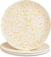 Vista 14 de Nook Theory Paquete de 4 platos de bambú reutilizables, no tóxicos, aptos para lavavajillas, no aptos para microondas (flor silvestre de 10 pulgadas)