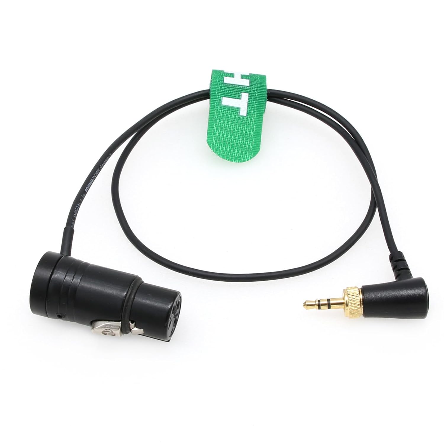 Mic Transmitter Audio Cable for Sennheiser SK 500 G4 Sony UWP D11 D21, Low-Profile XLR 3 Pin Female to Locking 3.5mm 1/8" TRS Right Angle 50cm