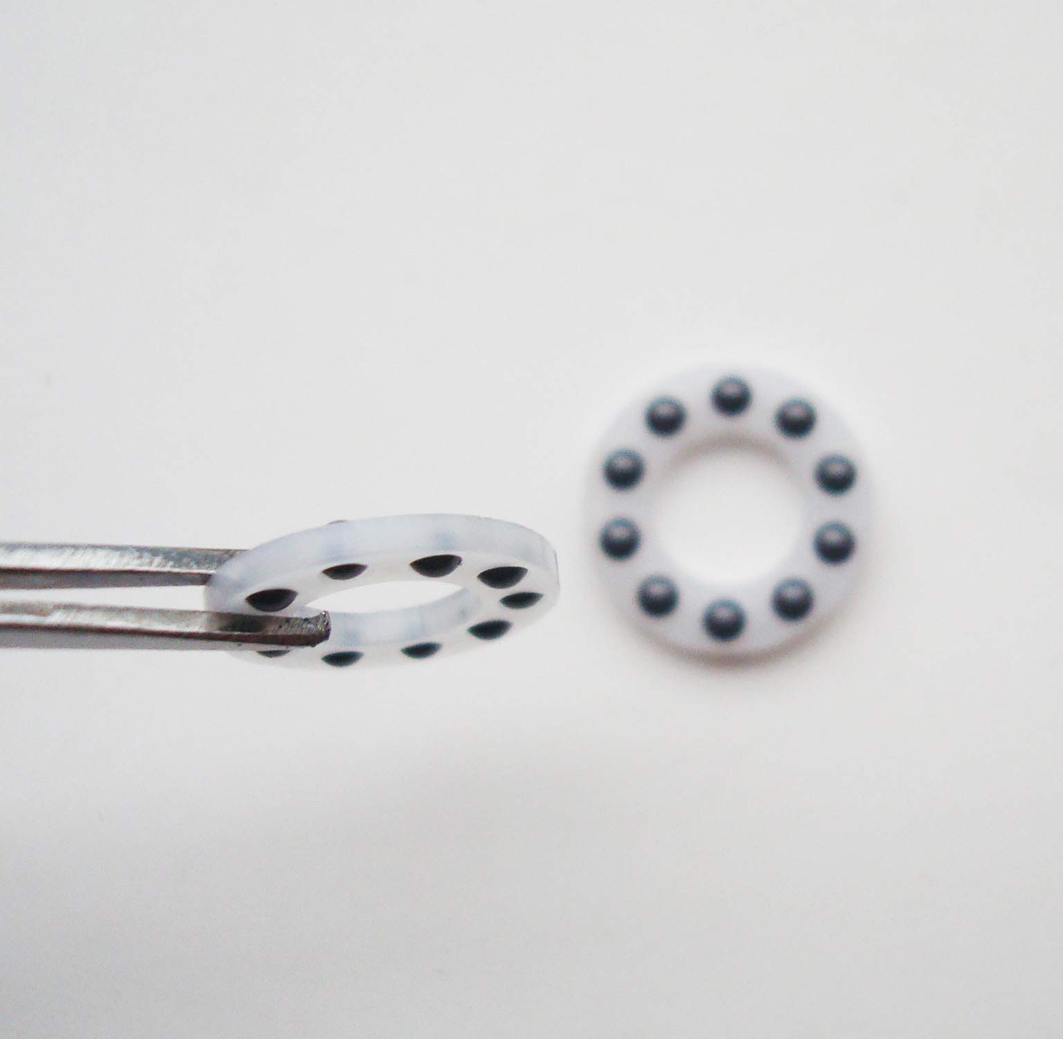 Cojinete de Bolas de cerámica Cuchillo de Bolsillo Plegable de Nylon Blanco con arandela, Junta reten Beads, Outdoor Camping Caza EDC Cuchillos Supervivencia Teniendo - Pack 2 Piezas