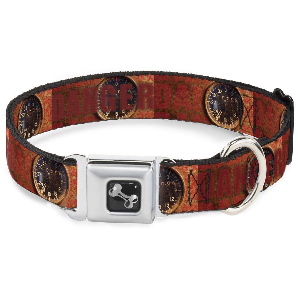 Collier de chien réglable Buckle Down Jauge de Danger pour éviter les fuites de votre chiot