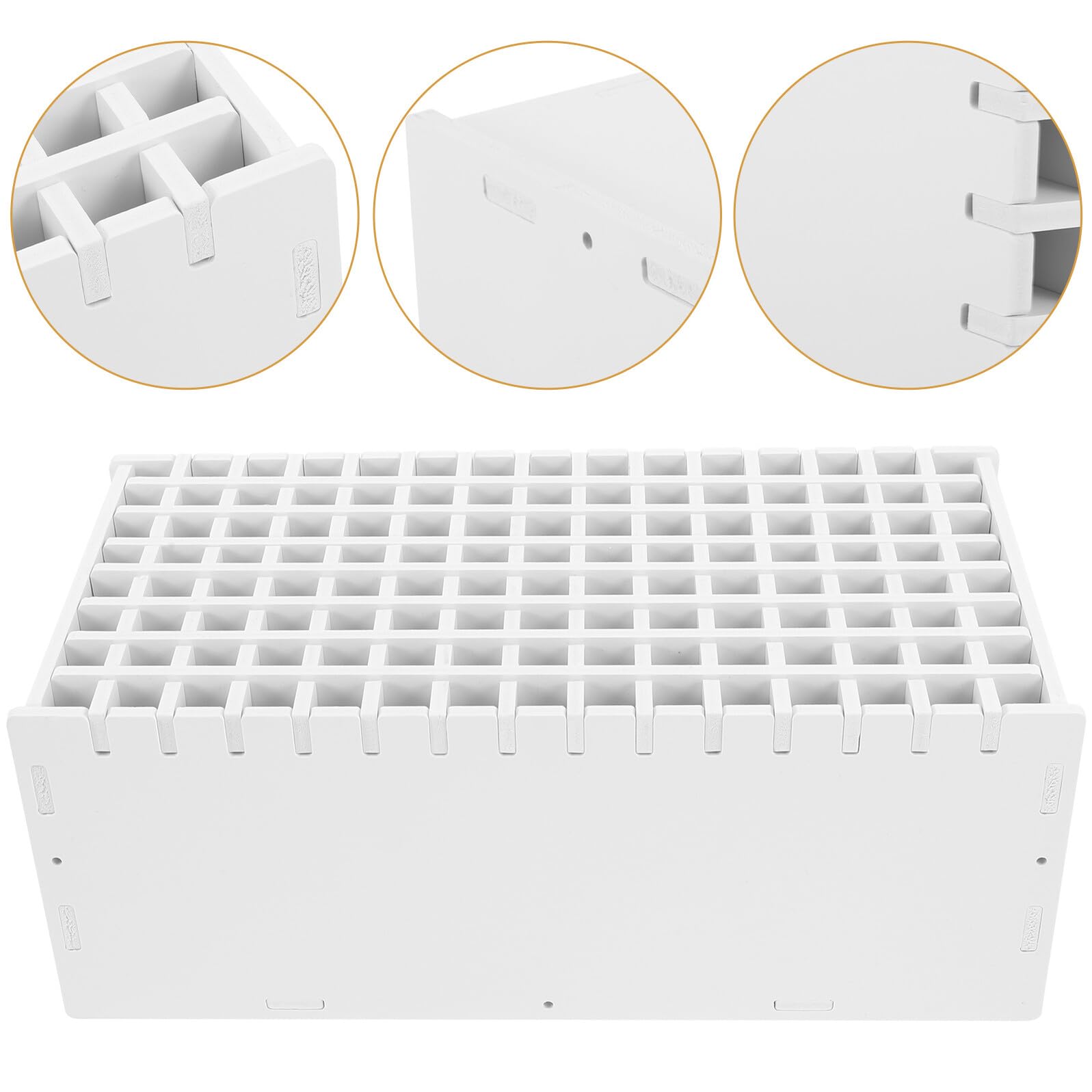 Toyvian Organizer per Festa Scuola Decor per Legno Bianco Scrivania Multifunzionale e Scomparti Portapenne Supporto Fino a 120 Penne da Ufficio e Scuola