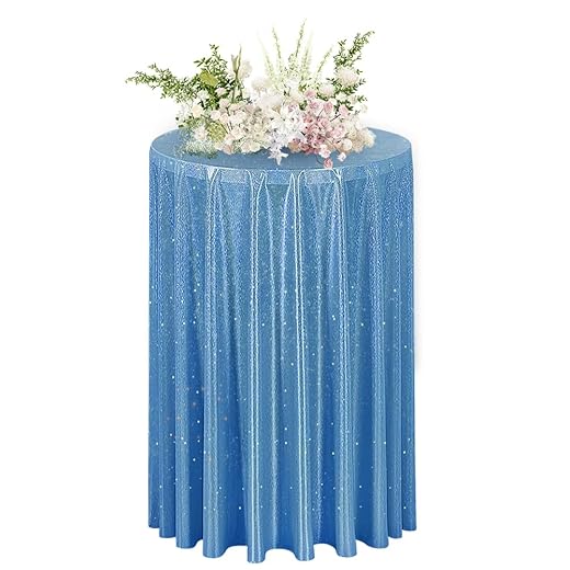 Fitable Gold Sequin Tablecloth for Parties 54x54 Inch - Sparkle Glitter Table Cloth Laser Square Table Cover Overlay for Wedding Baby Shower Ceremony Birthday Cake Table Holiday Banquet Decoration