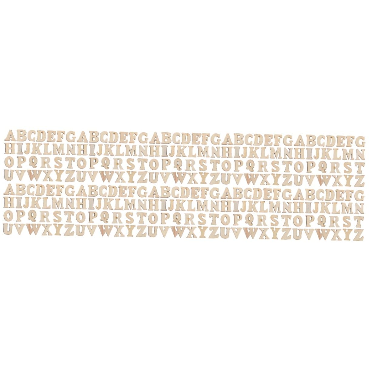 HOOTNEE 5sets Wooden Letters for Crafts Mini Wood Letters Blank DIY Painting Chips Wall Decor Craft Room Decor 104pcs*5