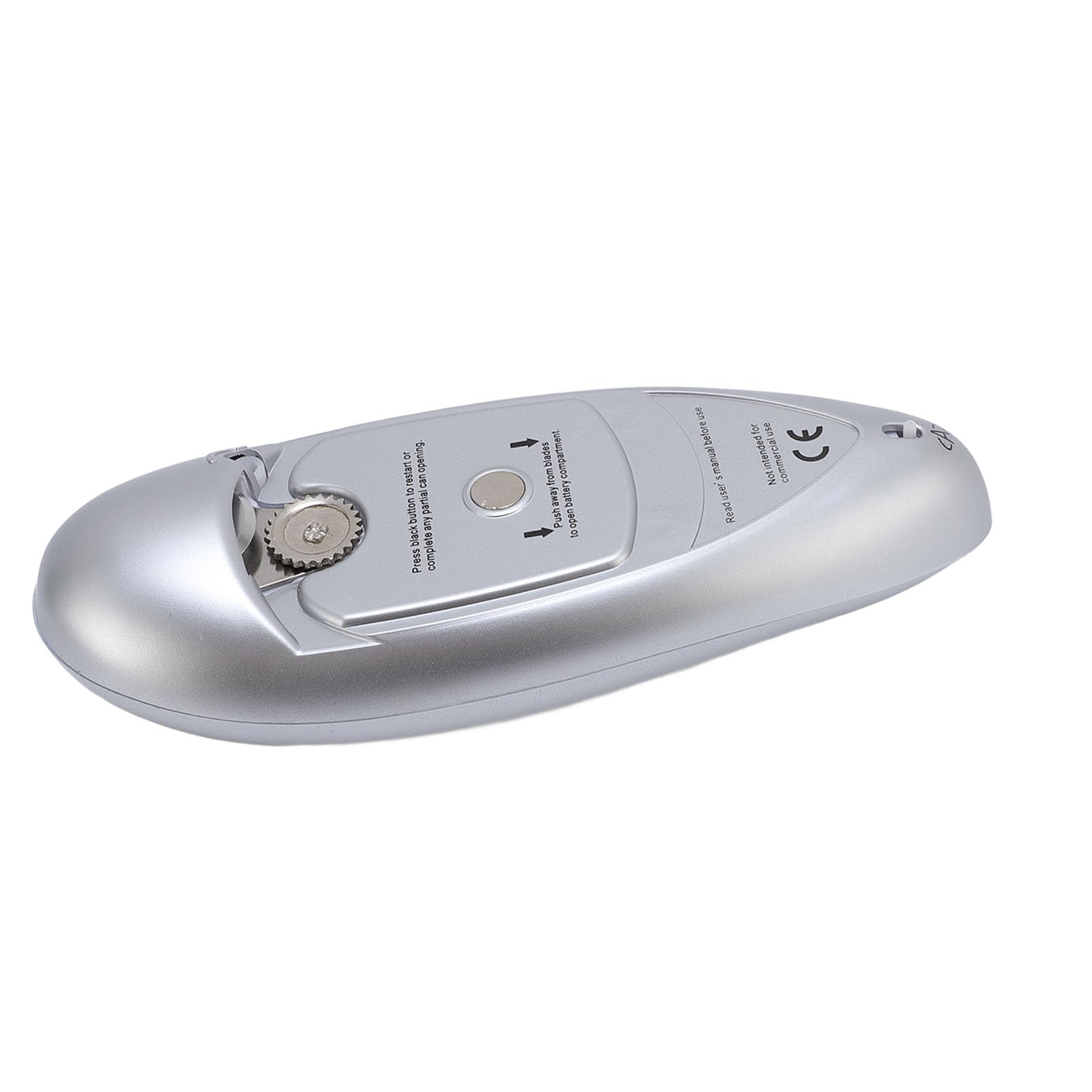 YUYTE Abrelatas eléctrico a pilas, abrelatas automático, acero inoxidable, automático, con corte lateral, para cocina y hogar