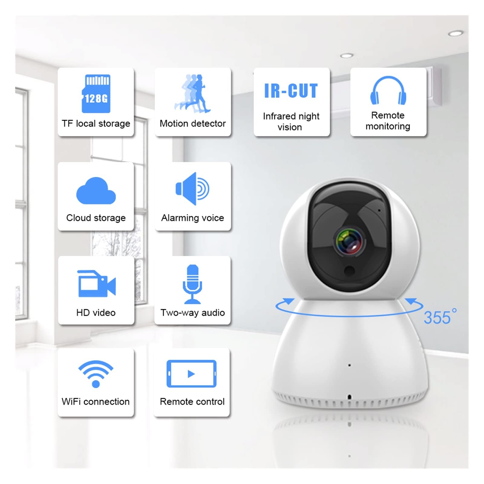 G30+G34 Tuya gsm 4G WiFi Inaldo inalámbrico Home ladrón Sistema de Alarma de Seguridad Detector de Gases Sensor de Puertas Accesorios de Sirena(G30-black)