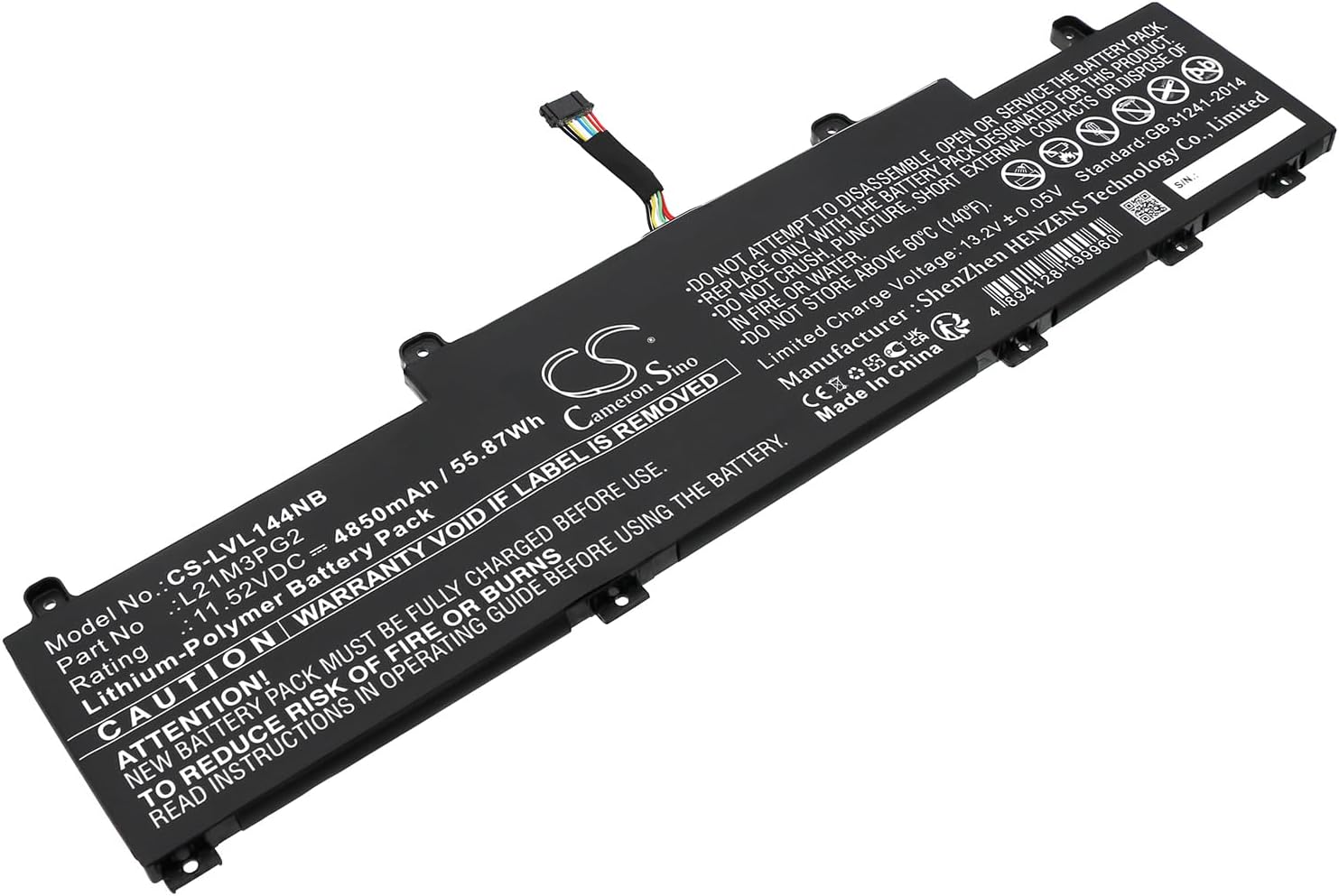Cameron Sino New 4850mAh Replacement Battery for ThinkPad C14 Gen 1 Chromebook, ThinkPad C14 Gen 1 Chromebook, ThinkPad C14 Gen 1 Chromebook, ThinkPad C14 Gen 1 Chromebook, ThinkPad L14 Gen 3(AMD)