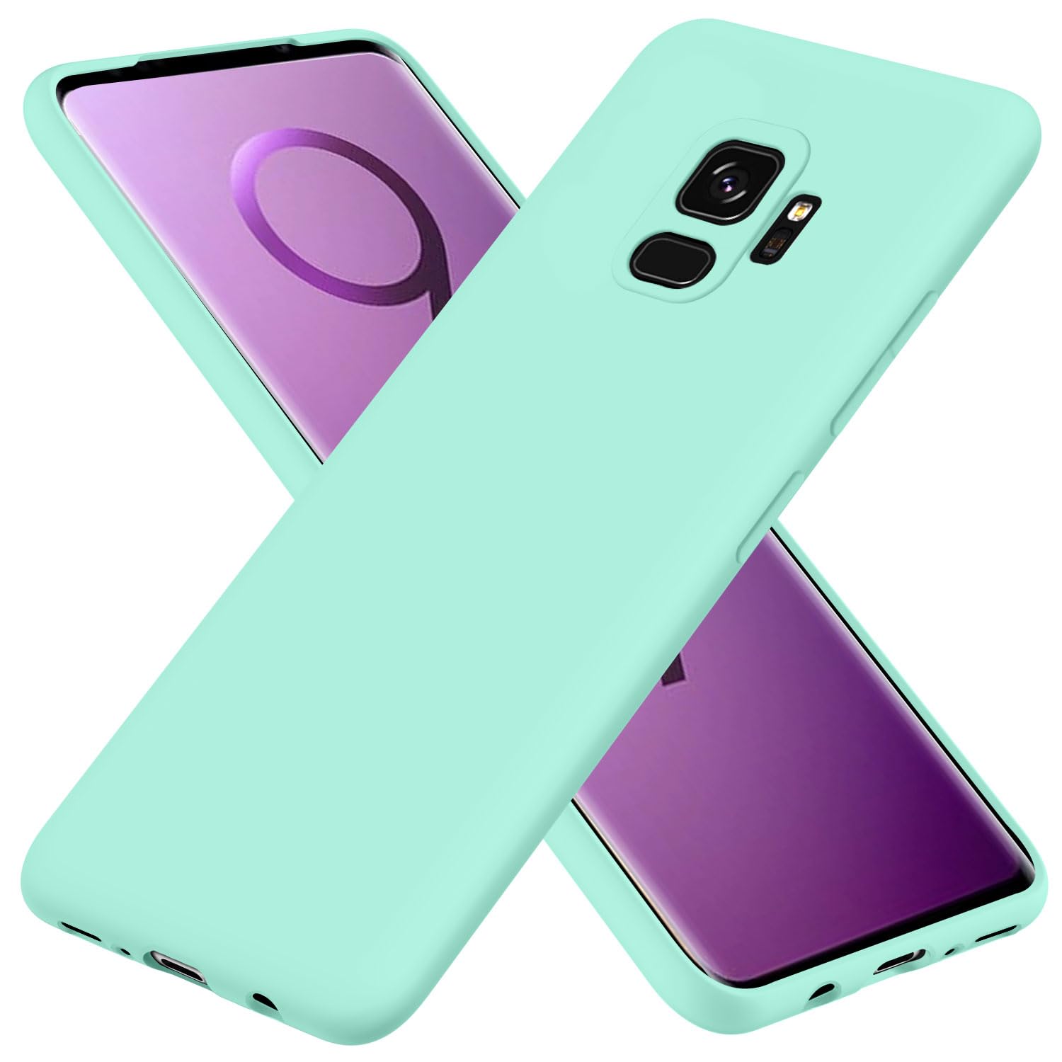 AYSZNBLA for Samsung Galaxy S9 Case,Liquid Silicone Gel Rubber Phone Case,Non-Yellowing Phone Bumper Cover,Multi-Color Phone Case,Non-Slip Full Body