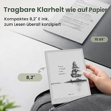VIWOODS Aufgerüstetes Bundle mit AiPaper Mini Stylus Pro und 5 Spitzen 82'' AI E-Ink-Tablet mit einstellbarer Beleuchtung 292 PPI Elektronisches Notizbuch mit Stift Tragbar 230 g 128 GB Speicher