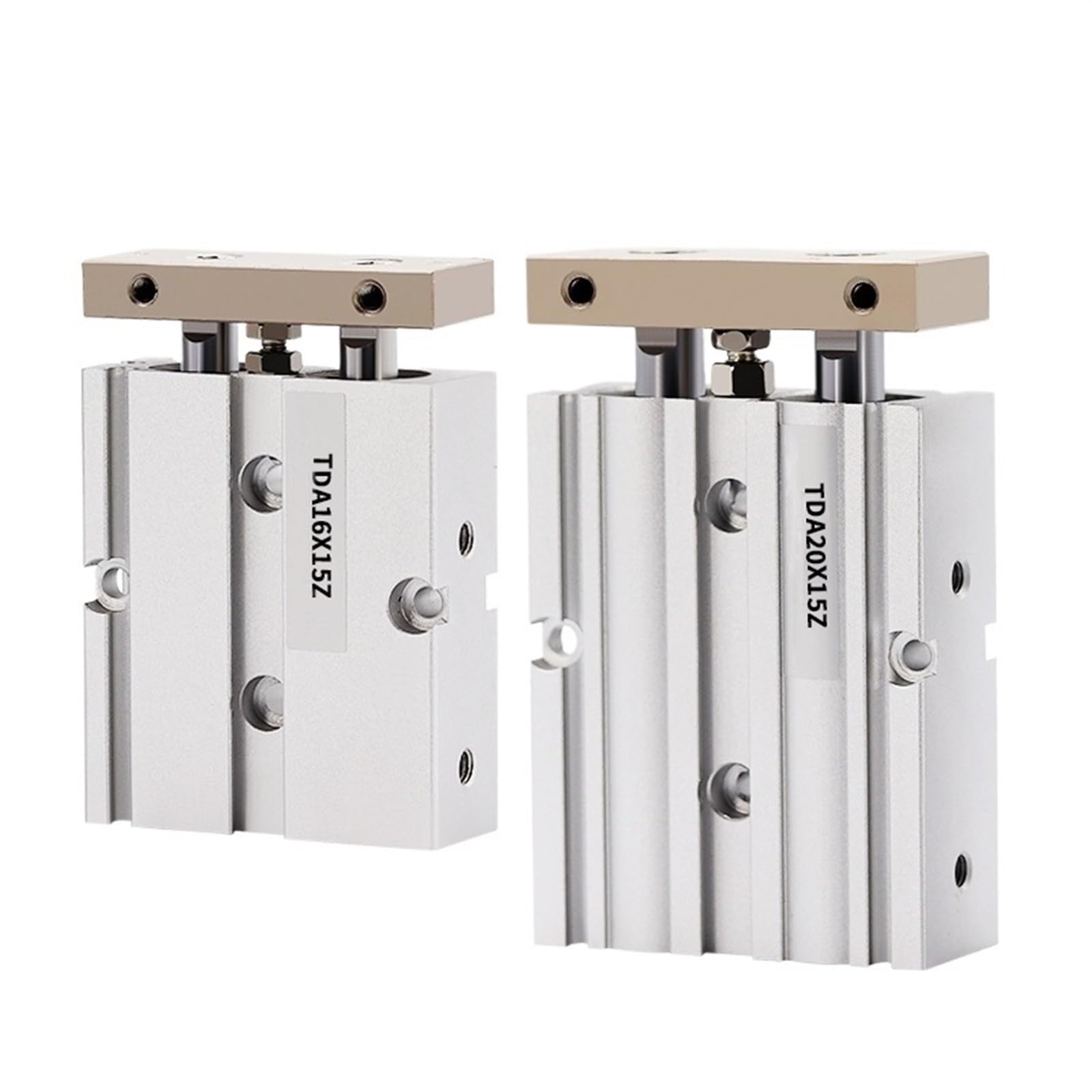 Cylindre pneumatique alésage 32mm course 10mm vérin aluminium double tige TDA