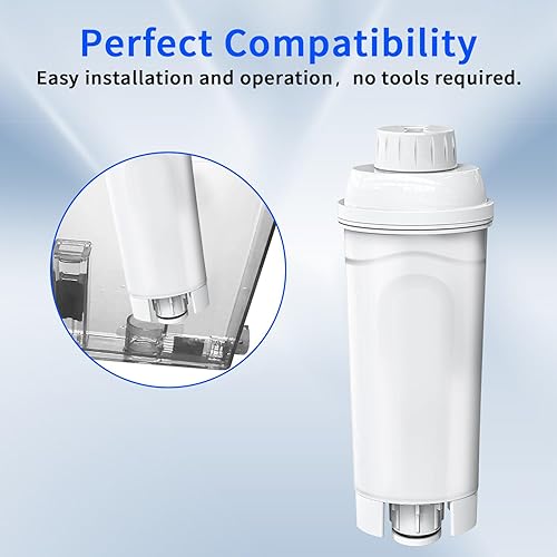Miniatura 3 de Paquete de 3 filtros de repuesto compatibles con filtro DeLonghi DLSC002, cartuchos de filtro de agua ablandador de carbón activado, compatible con