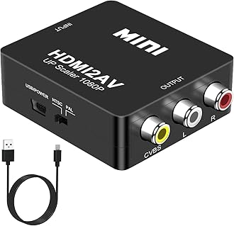 DIGITNOW HDMI to RCA Converter - Female HDMI to RCA, Pal/Ntsc Video Audio Adapter With Usb Charge, Supports Tv Stb