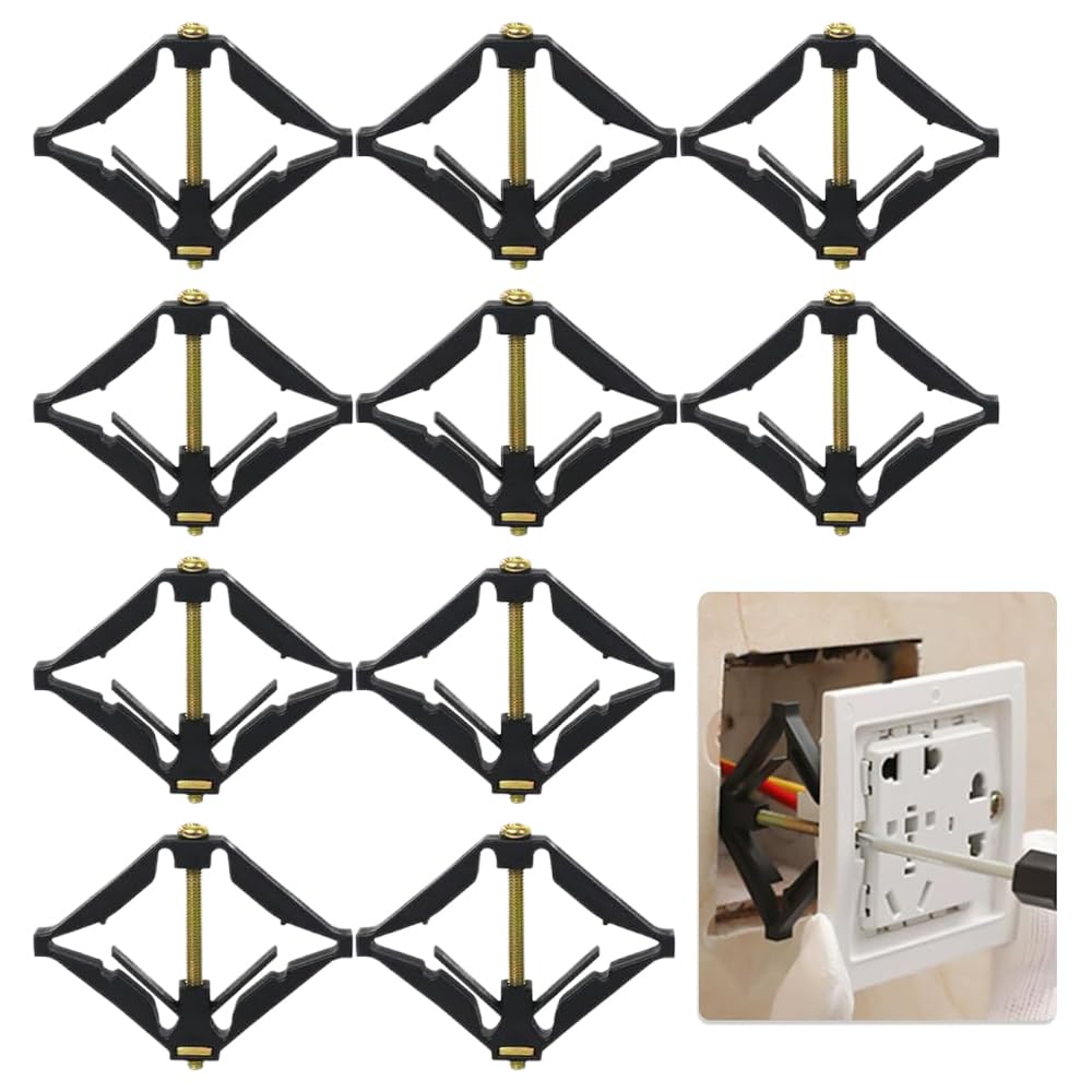 10pcs 86 Type Switch Box Repair Tool, Wall Mount Switch Cassette Repairing Tool, Switch Socket Cassette Bottom Box Repairer for Home and Professional Electricians - Easy Installation