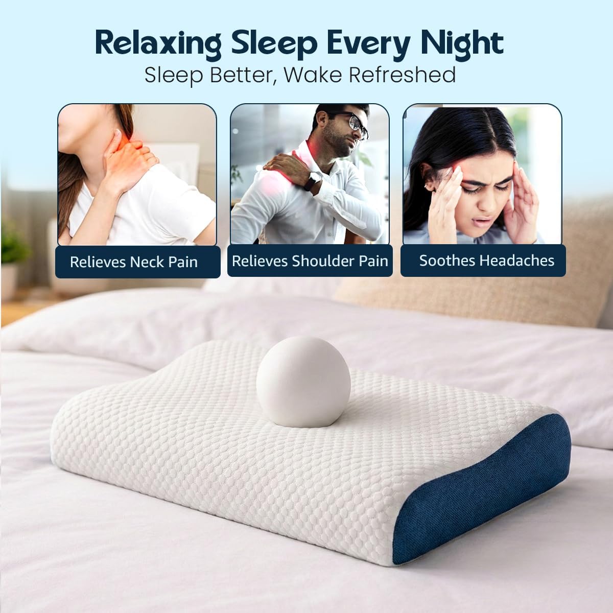 Memory Foam Neck Pillow - Superior Support -5