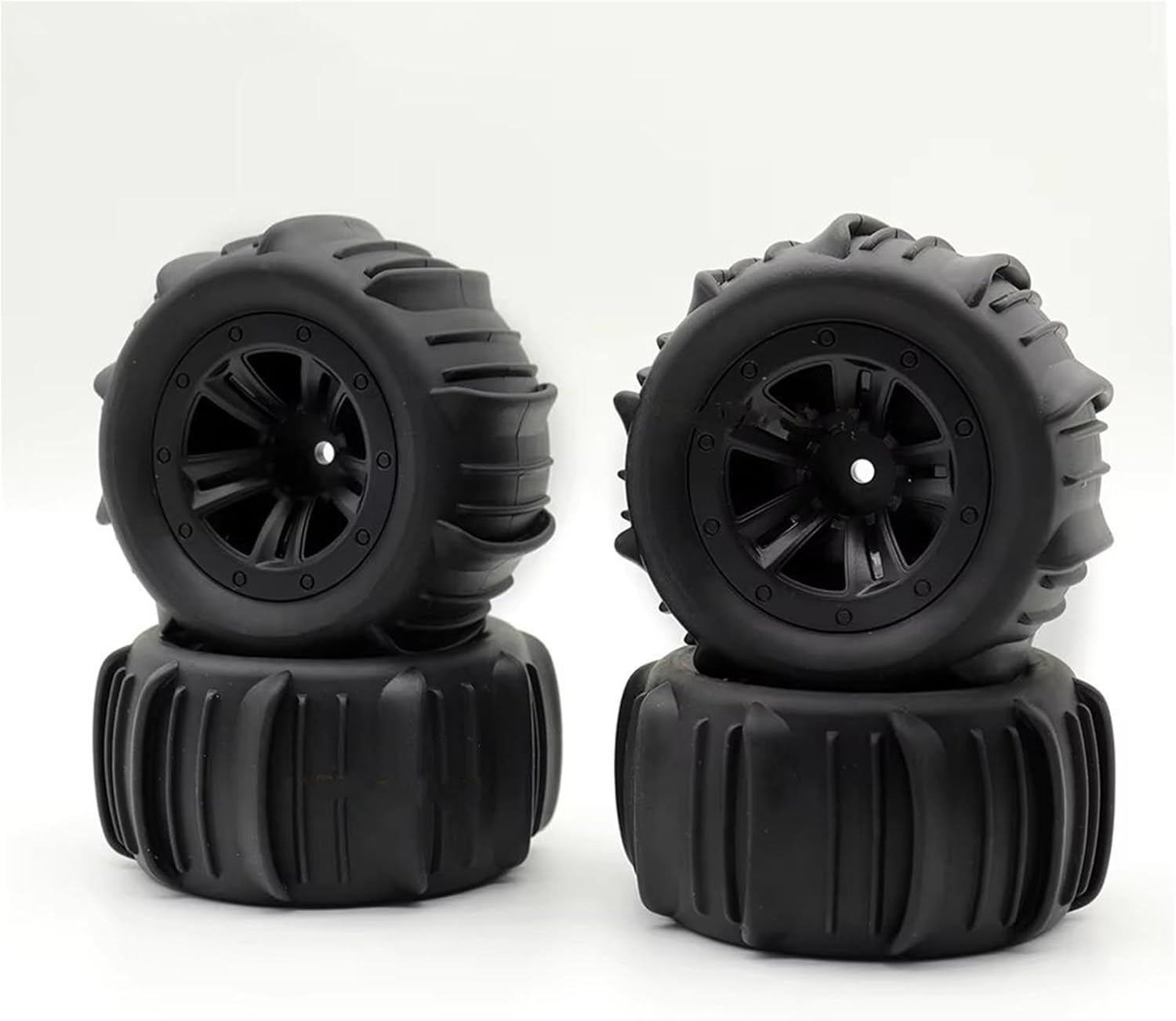 RC Tyre Set For SCY 16101 16102 16103 Pro For MJX For Hyper Go 14210 16210 1/14 1/16 RC Monster Truck Upgrade 4PCS 85mm 12mm Hex Rubber Tires Wheels(4 paddle tire)
