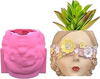 Vista 9 de Molde de maceta para cemento, silicio, bricolaje, moldes para jarrones, plantas de hormigón, hechas a mano, herramienta de decoración del hogar