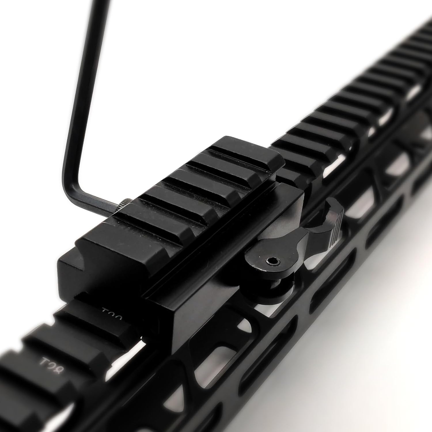 Low Profile Rail Riser Mount Adapter,Picatinny Riser Mount,Quick Detach Lever Lock and Picatinny Rail with 5 Slots - Image 7