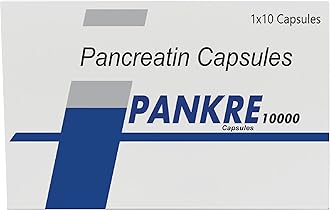 Pankre 10000 Capsules | Pancreatin Enzyme Formula | Pack of 10 Capsules