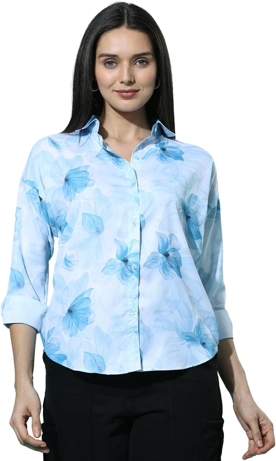 Leriya FashionShirts for Women – Korean Style Long Sleeve Oversized Button Down | Plus Size Workwear Top for Office & Casual Wear
