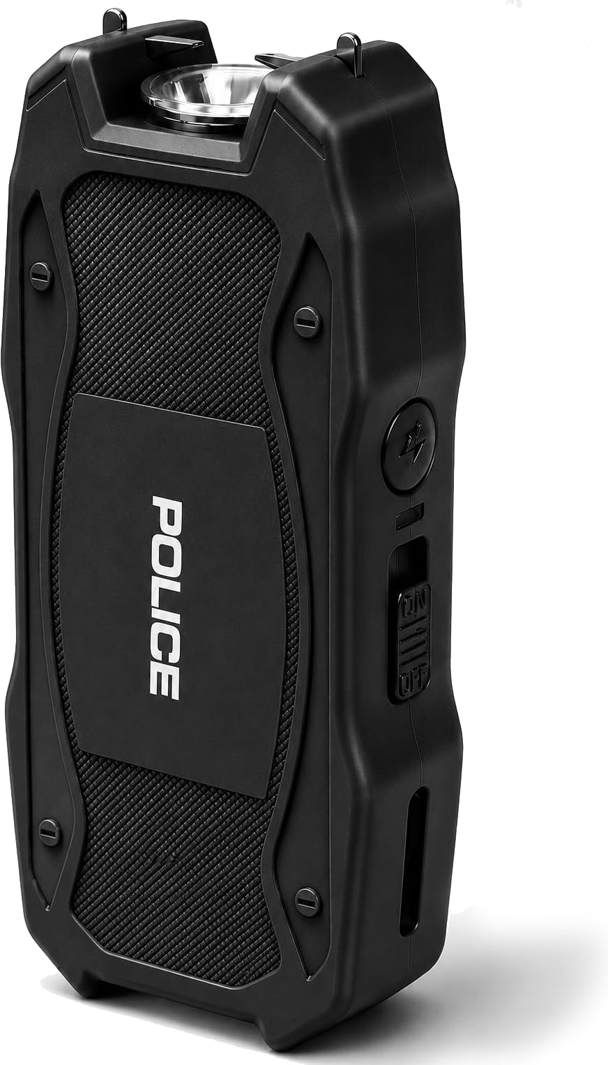 Police Stun Gun for Self Defense 1901 Mini Rechargeable LED Flashlight | High Voltage Protection, Compact Design, Non-Slip Grip, Holster
