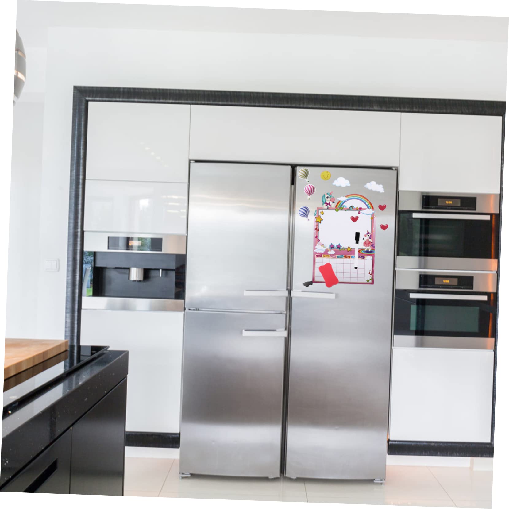 TOPBATHY 5 Set Bloc notes mini frigo per bambini mini lavagne lavagnetta bambini lavagnette per adesivi congelatore utensili da cucina calendario da lavagna cancellabile a secco pvc
