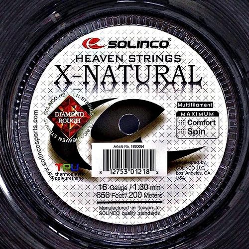 Corda Raquete X-Natural 16 1.30mm Reel 200M Preto QCYDOBRASIL