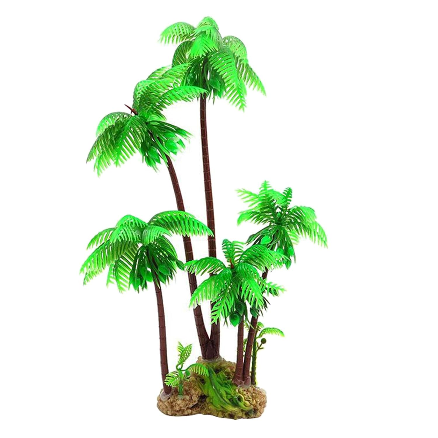 Z&M Artificial Plastic Aquarium Plants Coconut Tree Different