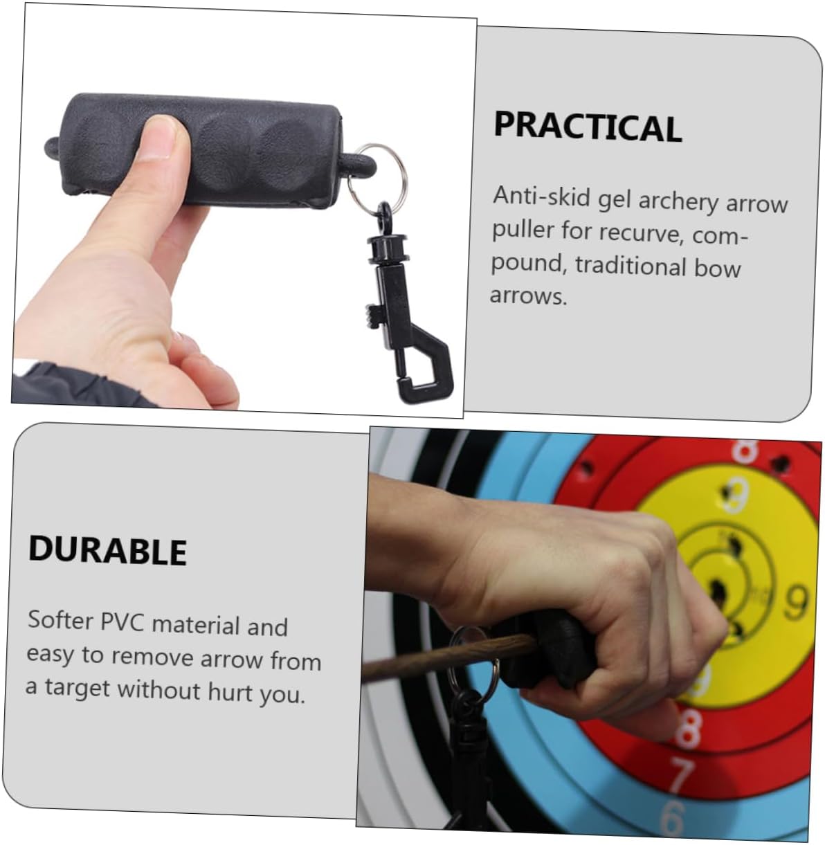 Archery Arrow Puller，Bow Grabber， 4pcs Pull Arrow Gum Protective Arrow Puller Bow Grabber Arrow Release Compound Bow Shooting Equipment Archery Equipment
