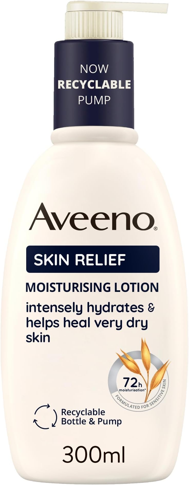 Skin Relief Moisturising Lotion (1x 300ml) With Soothing Triple Oat Complex & Shea Butter, 72-Hour Intense Hydration, Helps Relieve Dryness and Tightness, Suitable for Sensitive Skin