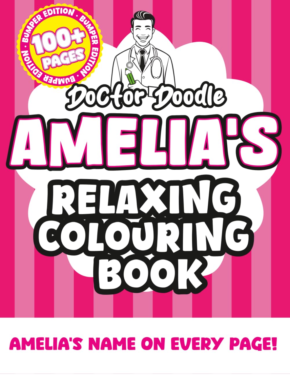 Amelia's Relaxing Colouring Book: Relaxing Patterns and Illustrations for All Ages (Relaxing personalised colouring books)