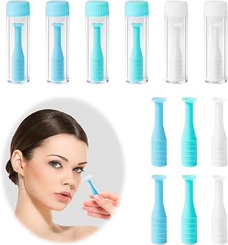 Hard Scleral Lens Remover, 6 Pack RGP PlungerInserter for Soft Hard Lenses Contact Lens RemoverSeafoam, Blue, White
