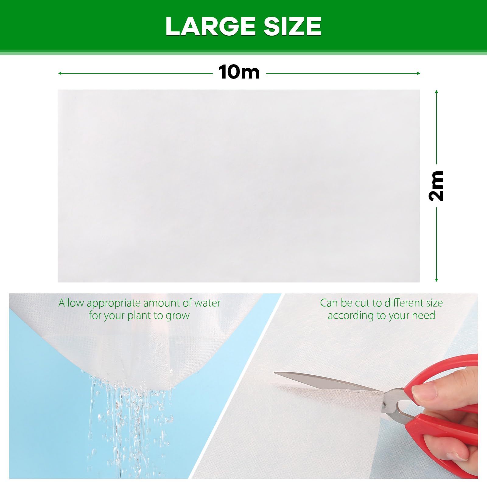Zokaboc Garden Fleece Frost Protection 35gsm, 2 x 10m - Image 4