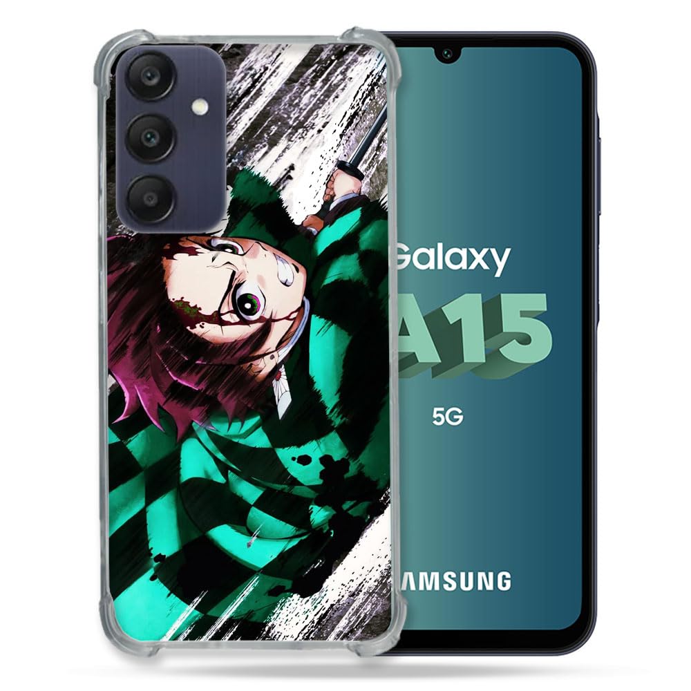Cokitec Reinforced Case for Samsung Galaxy A15 4G / 5G Manga Demon Slayer Tanjiro