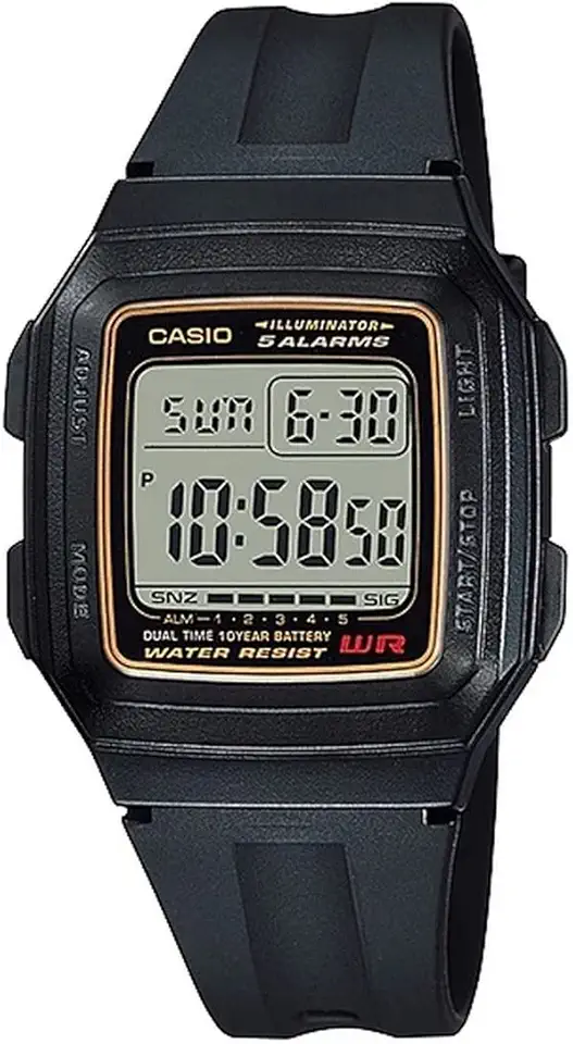 Relógio Masculino Digital Casio F201WA9ADF - Preto