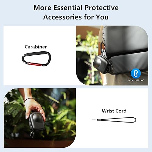 Miniatura 6 de AMAZEAR Estuche de transporte para DJI OSMO 360 Accesorios, portátil OSMO360 Bolsa de almacenamiento compacta con correa para la muñeca Cuero PU