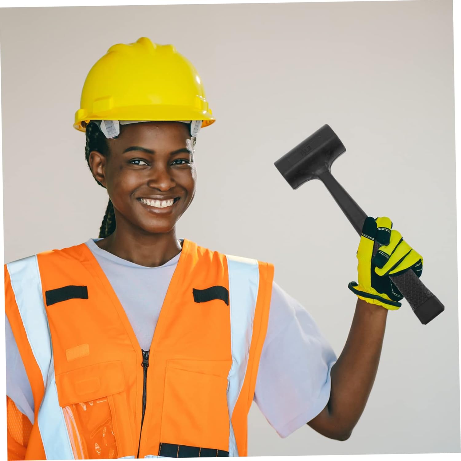 Gadpiparty 2 Pcs Non-slip Rubber Hammers for Flooring Installation Soft Head Tile Installation Mallet for Wood Marble and DIY Projects