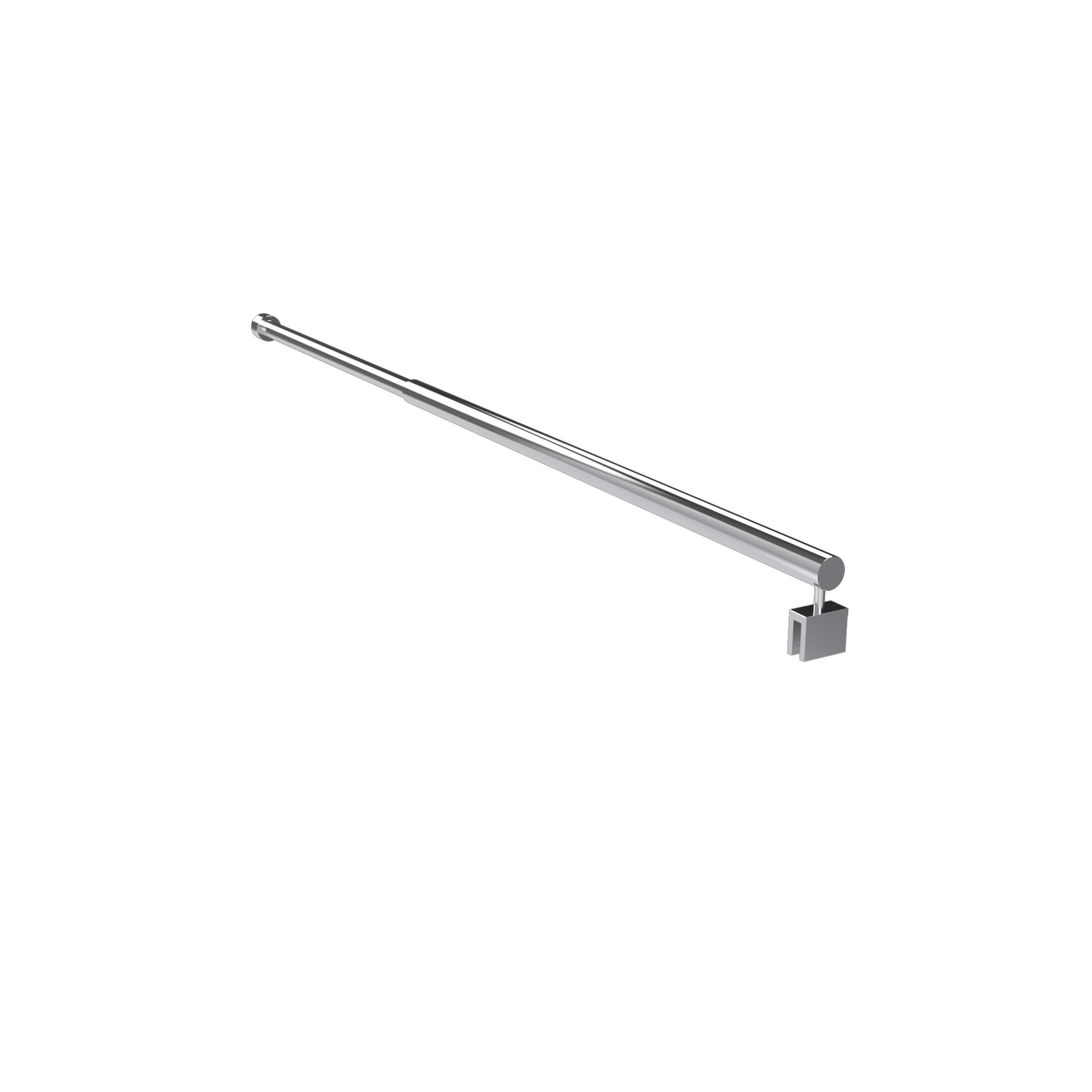 MARWELL Haltestange für Duschwand Parma Stange gerade chrome verstellbar 70-100 cm-für Glasstärken von 6-8 mm, Halterung für WALK-IN, FAC198