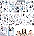 Tatouage Temporaires pour Enfant - simyron 8 Sheet Frozen Tatouage éphémères + 2 Sheet Frozen Autocollant Ongles, Fournitures de Fête d'Anniversaire d'Autocollants de Tatouage pour Enfants