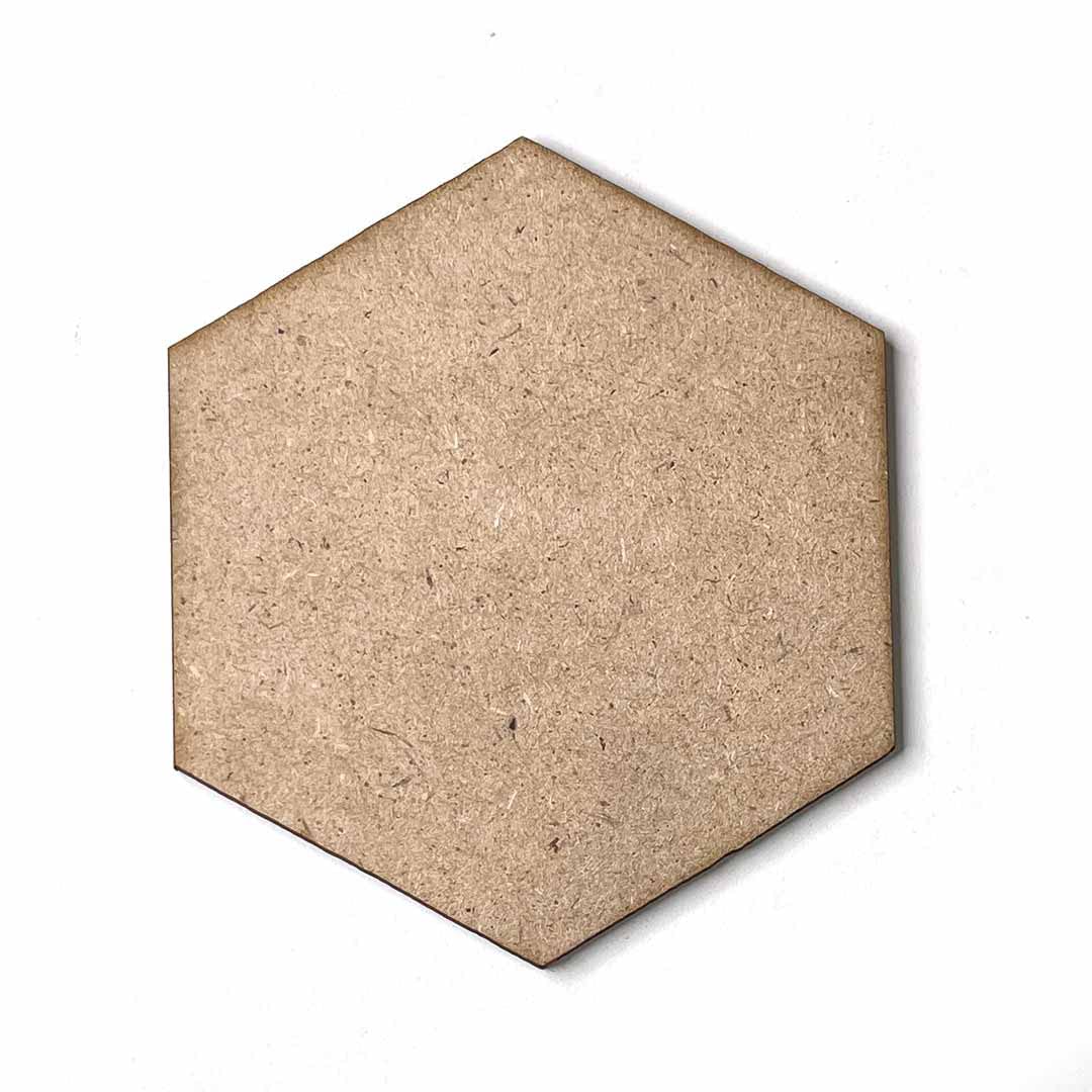 Adikala MDF Plain Coasters Hexagonal Shaped Blank Cutouts for Painting, Writing, Resin, Decoupage, Pyrography, DIY Art & Crafts, Creative DIY Gift_(Set of 12)-image-23