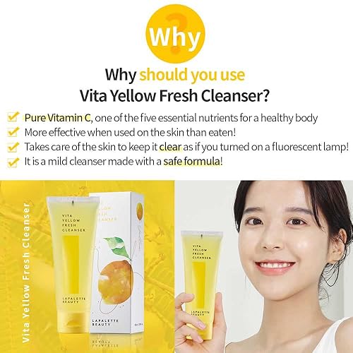 Miniatura 3 de Vita Yellow Fresh Cleanser | Desmaquillante suave | Limpiador de 1 paso | 88% de esencia hidratante | Vitamina natural | Cuidado de la piel coreano