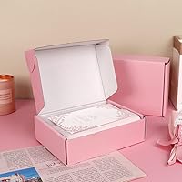 Vista 3 de Cajas de envío pequeñas de 6 x 4 x 2 pulgadas, cajas de cartón rosa para embalaje, cajas de correo corrugado para pequeñas empresas (paquete de 20)